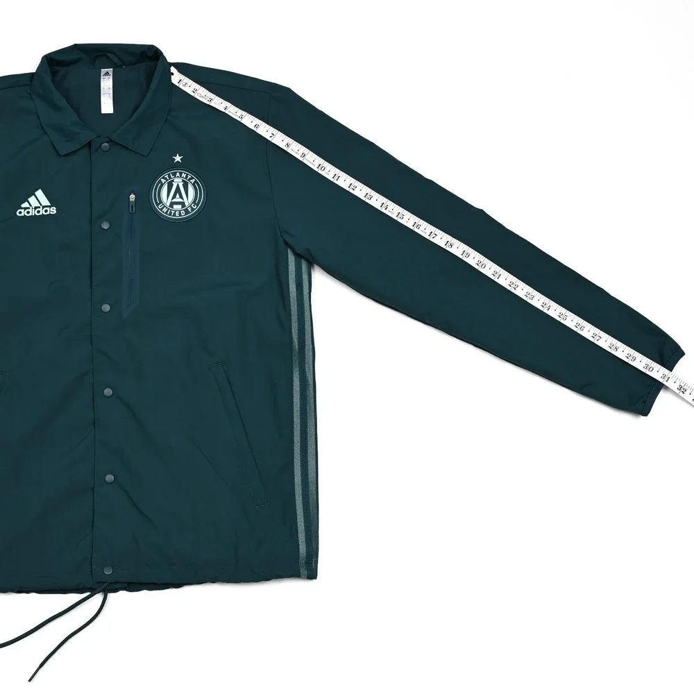 Adidas Atlanta United FC Anthem Jacket Full Snap Lined Men's Small‎ Green Soccer